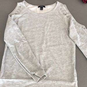 Grey, Medium cold shoulder sweatshirt